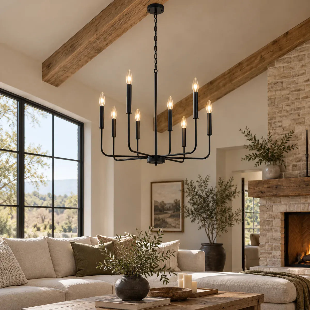 Lissa Rustic Iron Chandelier Modern Chandelier