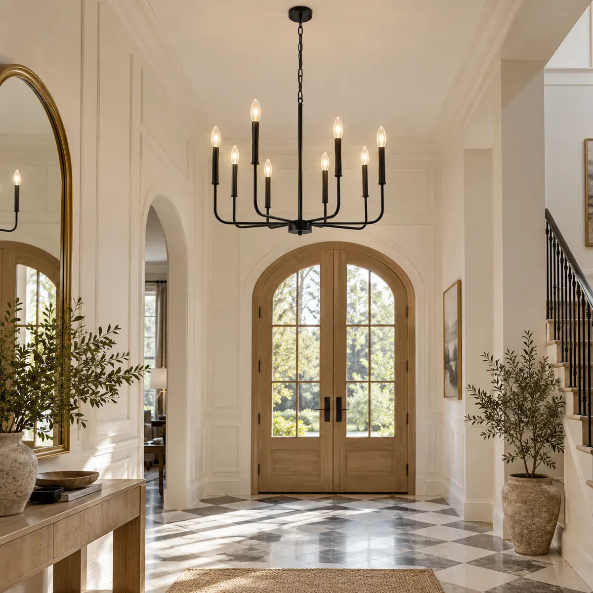 Lissa Rustic Iron Chandelier Modern Chandelier