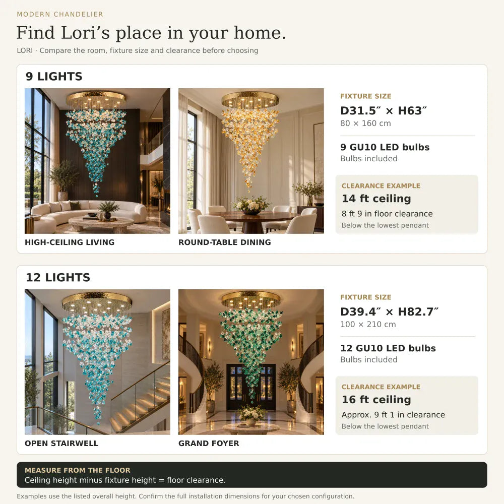 Lori Large Pendant Chandelier Modern Chandelier