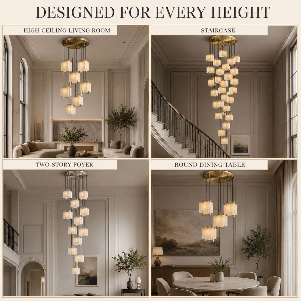 Lucera Marble Stairwell Chandelier Modern Chandelier