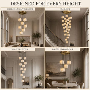 Lucera Marble Stairwell Chandelier Modern Chandelier