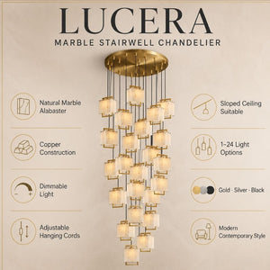 Lucera Marble Stairwell Chandelier Modern Chandelier