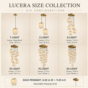 Lucera Marble Stairwell Chandelier Modern Chandelier