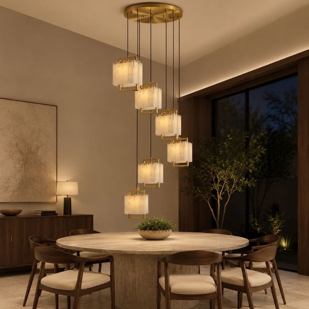 Lucera Marble Stairwell Chandelier Modern Chandelier