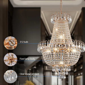 Lumi Gold Unique Crystal Chandelier Modern Chandelier