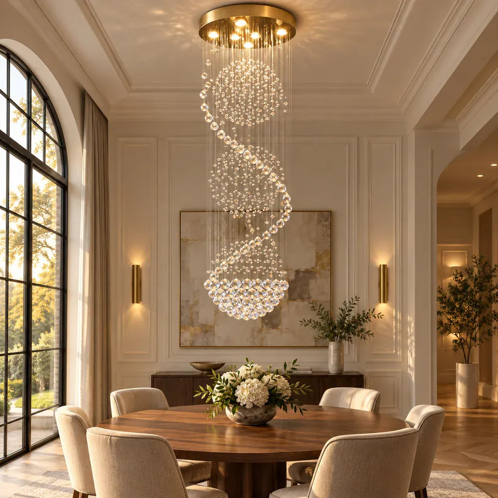 Luna Crystal Staircase Chandelier Modern Chandelier