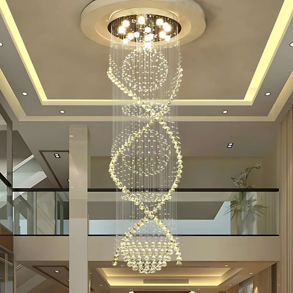 Luna Crystal Staircase Chandelier Modern Chandelier