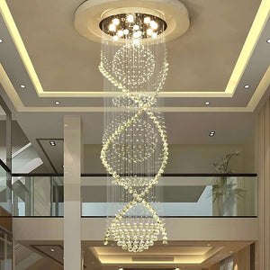 Luna Crystal Staircase Chandelier Modern Chandelier