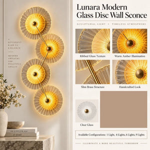 Lunara Modern Glass Disc Wall Sconce Modern Chandelier