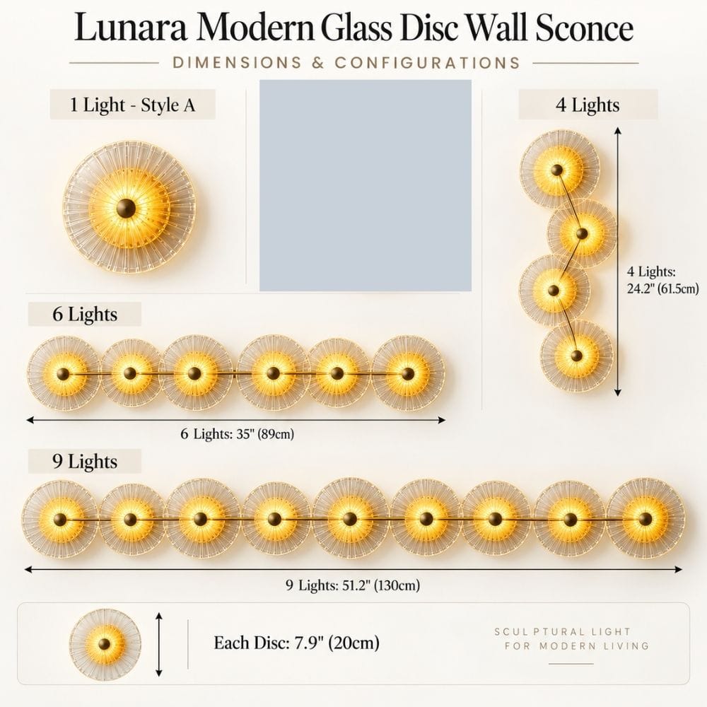 Lunara Modern Glass Disc Wall Sconce Modern Chandelier