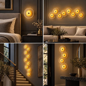 Lunara Modern Glass Disc Wall Sconce Modern Chandelier