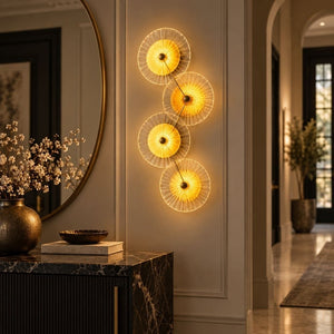 Lunara Modern Glass Disc Wall Sconce 4 / Warm Light 3000K Modern Chandelier