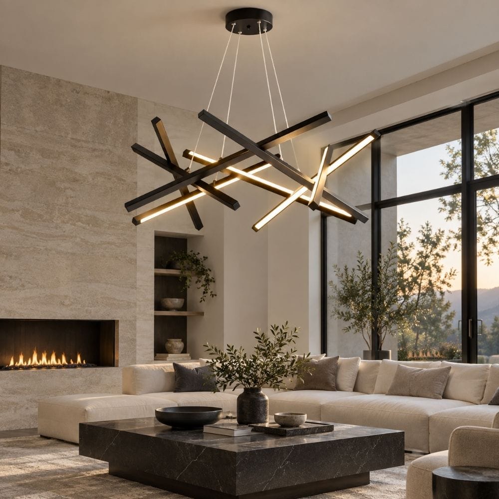 Luxury Contemporary LED Chandelier Black / 25.6'' (65cm) / Warm White 3000K Modern Chandelier