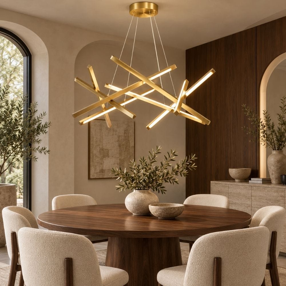 Luxury Contemporary LED Chandelier Gold / 25.6'' (65cm) / Warm White 3000K Modern Chandelier