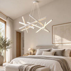 Luxury Contemporary LED Chandelier White / 25.6'' (65cm) / Warm White 3000K Modern Chandelier