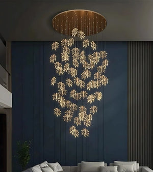 Luxury Led Staircase Chandelier 12 / Cold White Modern Chandelier