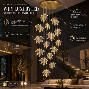 Luxury Led Staircase Chandelier Modern Chandelier