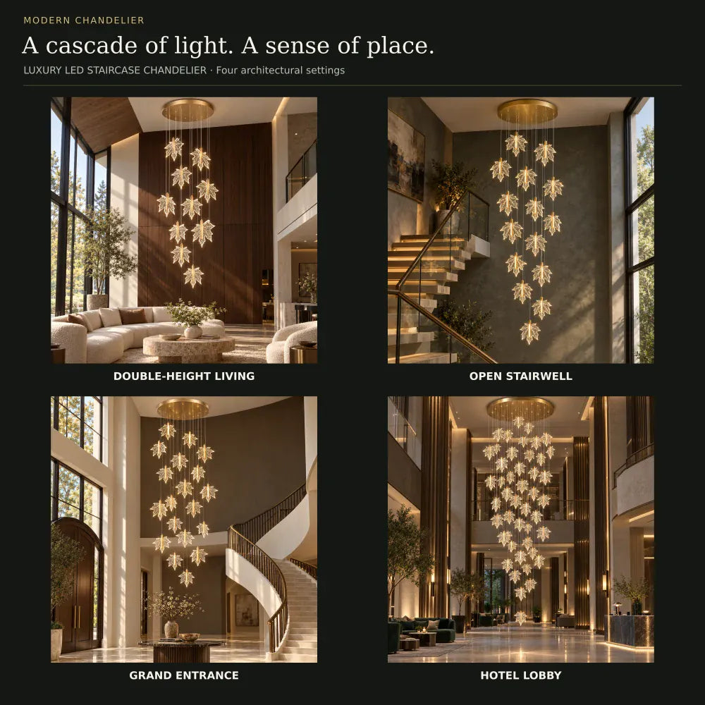 Luxury Led Staircase Chandelier Modern Chandelier