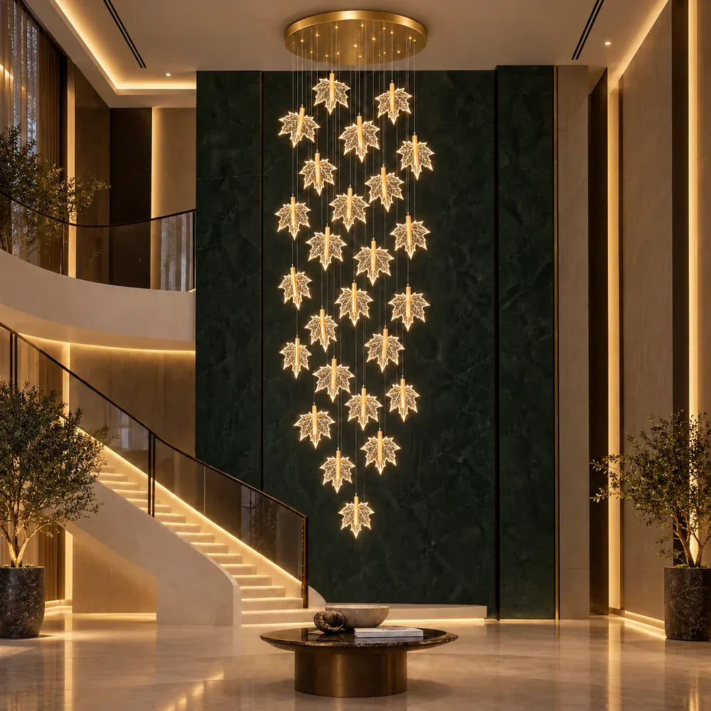 Luxury Led Staircase Chandelier 48 / Warm White 2700K Modern Chandelier