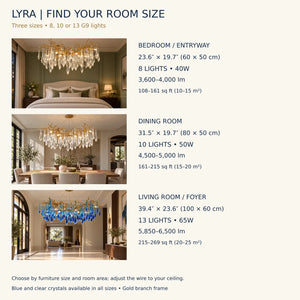 Lyra Crystal Branch Chandelier Modern Chandelier