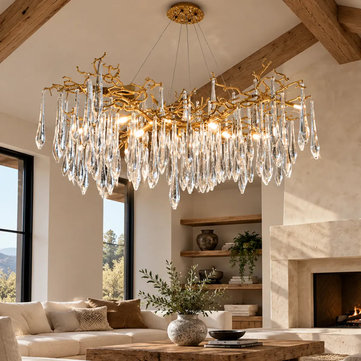 Lyra Crystal Branch Chandelier Modern Chandelier