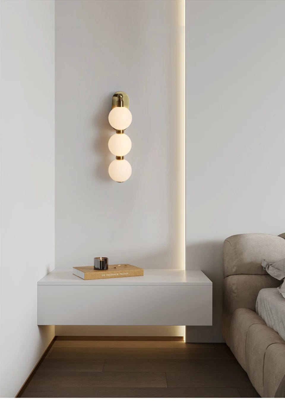 Lyric White Ball Wall Light Modern Chandelier