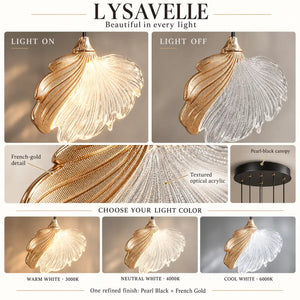 Lysavelle Glass Petal Staircase Chandelier Modern Chandelier