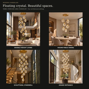 Mabel Staircase Long Chandelier Modern Chandelier