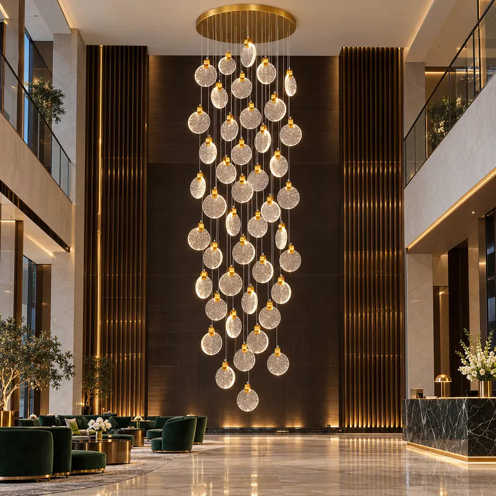 Mabel Staircase Long Chandelier 40 / Warm White 3000K Modern Chandelier