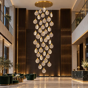Mabel Staircase Long Chandelier 40 / Warm White 3000K Modern Chandelier