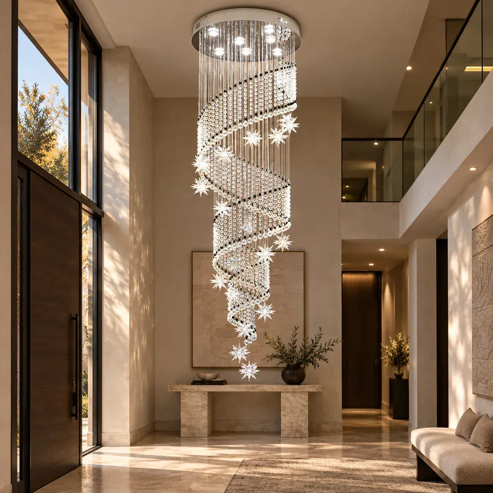 Maize Crystal Stairwell Chandelier Modern Chandelier