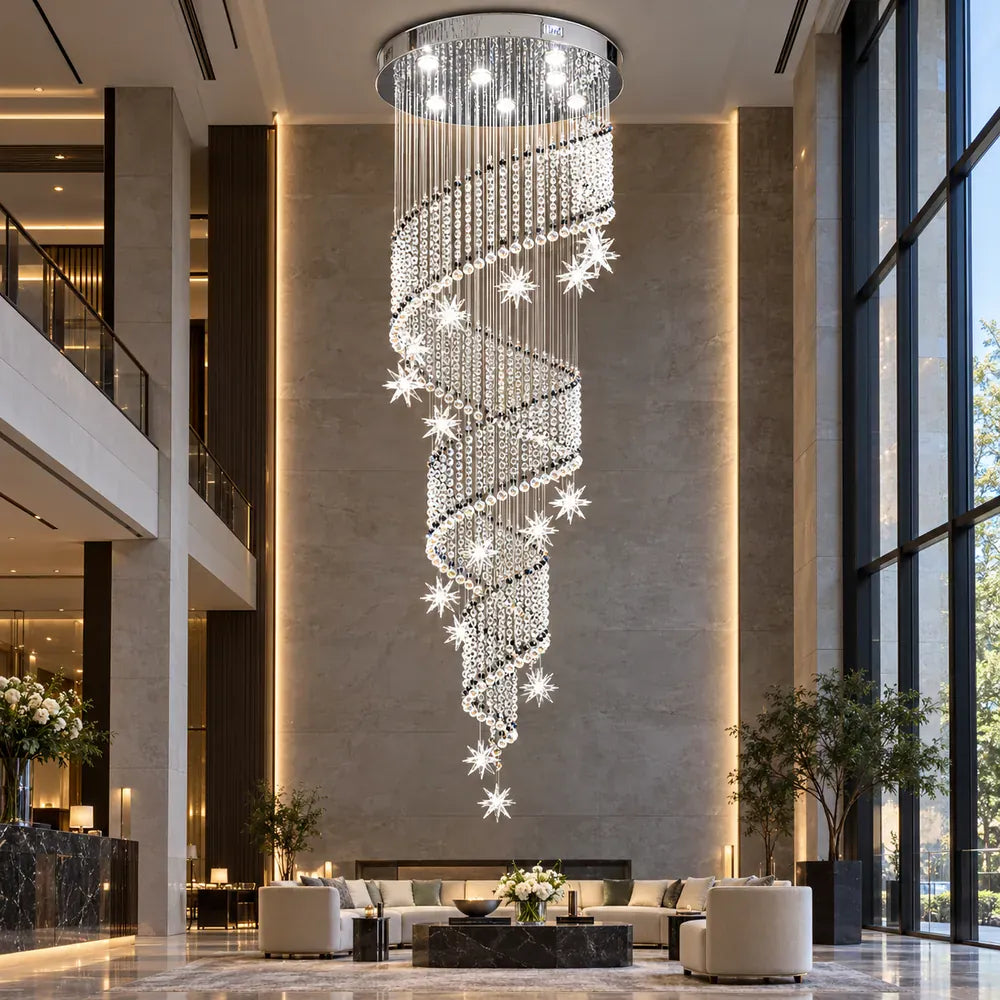 Maize Crystal Stairwell Chandelier Modern Chandelier