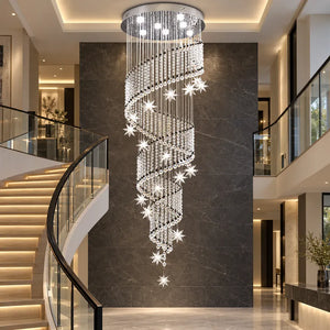 Maize Crystal Stairwell Chandelier Modern Chandelier
