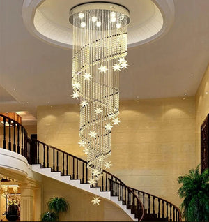 Maize Crystal Stairwell Chandelier Modern Chandelier