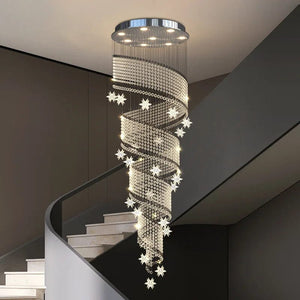 Maize Crystal Stairwell Chandelier Modern Chandelier