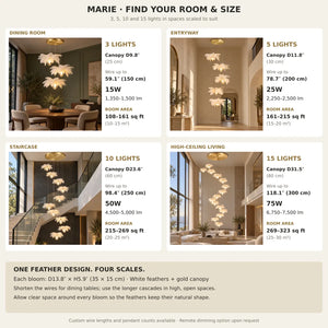 Marie Pendant Staircase Chandelier Modern Chandelier