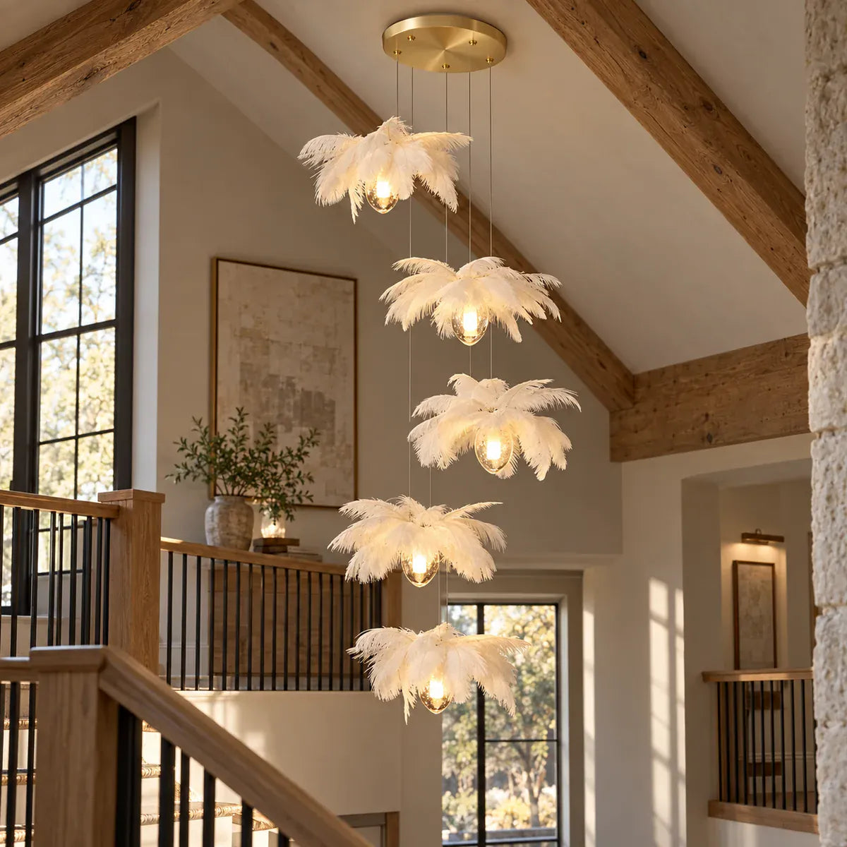 Marie Pendant Staircase Chandelier Modern Chandelier