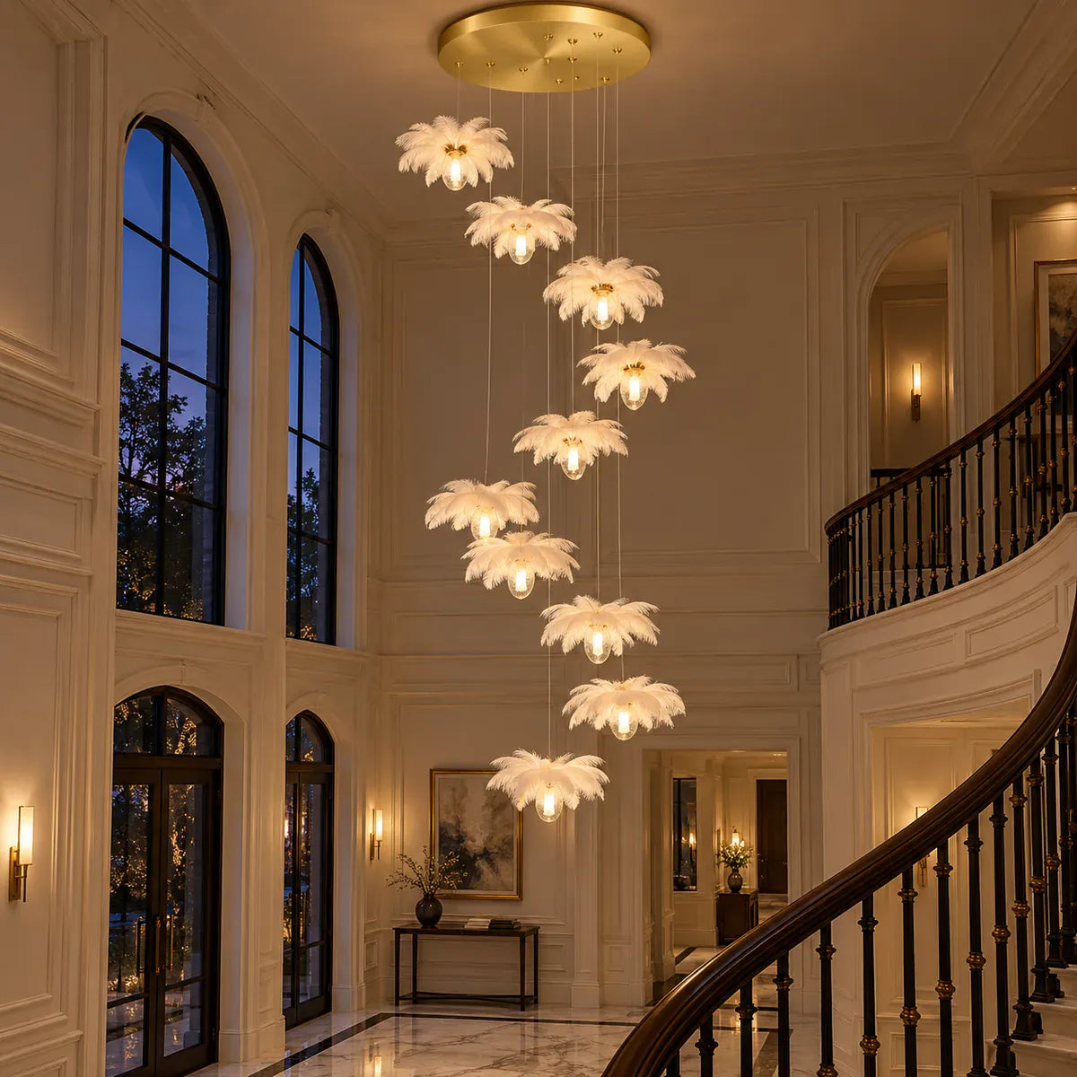 Marie Pendant Staircase Chandelier Modern Chandelier
