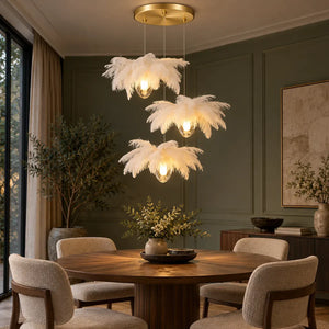 Marie Pendant Staircase Chandelier 3 / Warm Light 2700K Modern Chandelier