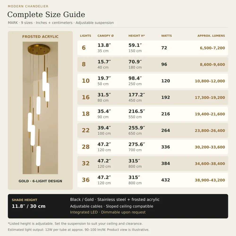 Mark Led Staircase Chandelier Modern Chandelier