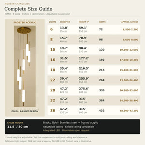 Mark Led Staircase Chandelier Modern Chandelier
