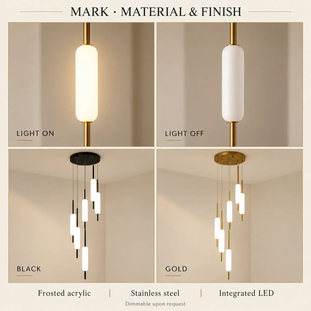 Mark Led Staircase Chandelier Modern Chandelier