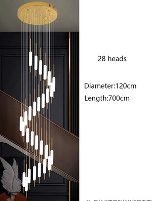 Mark Led Staircase Chandelier Modern Chandelier