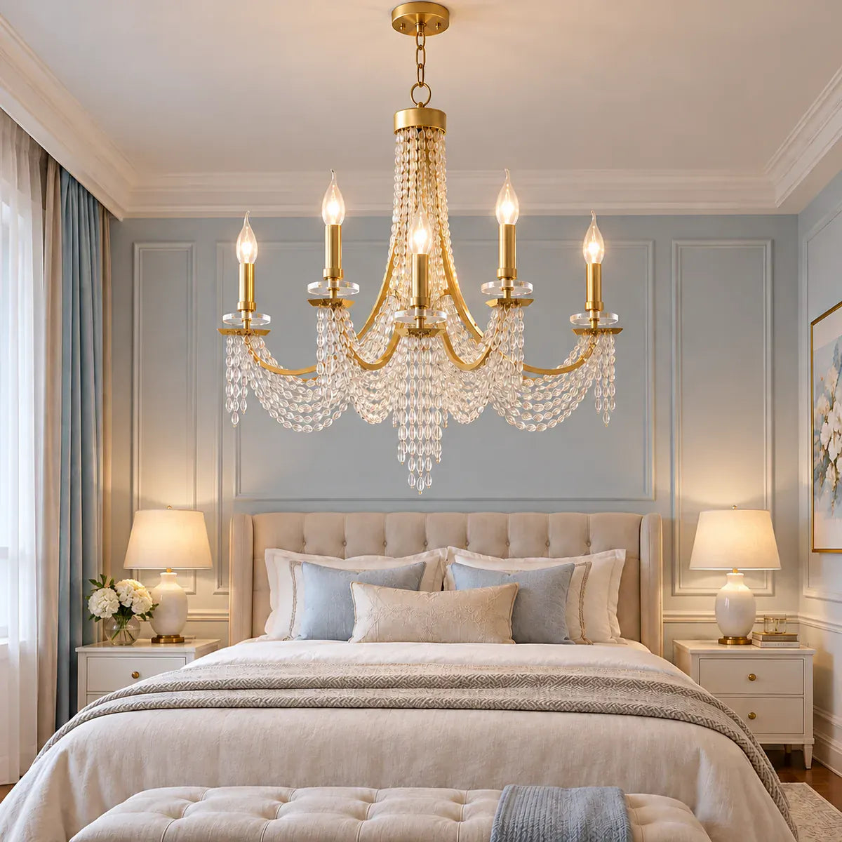 Mikel Candle Crystal Chandelier Modern Chandelier