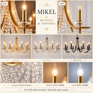 Mikel Candle Crystal Chandelier Modern Chandelier