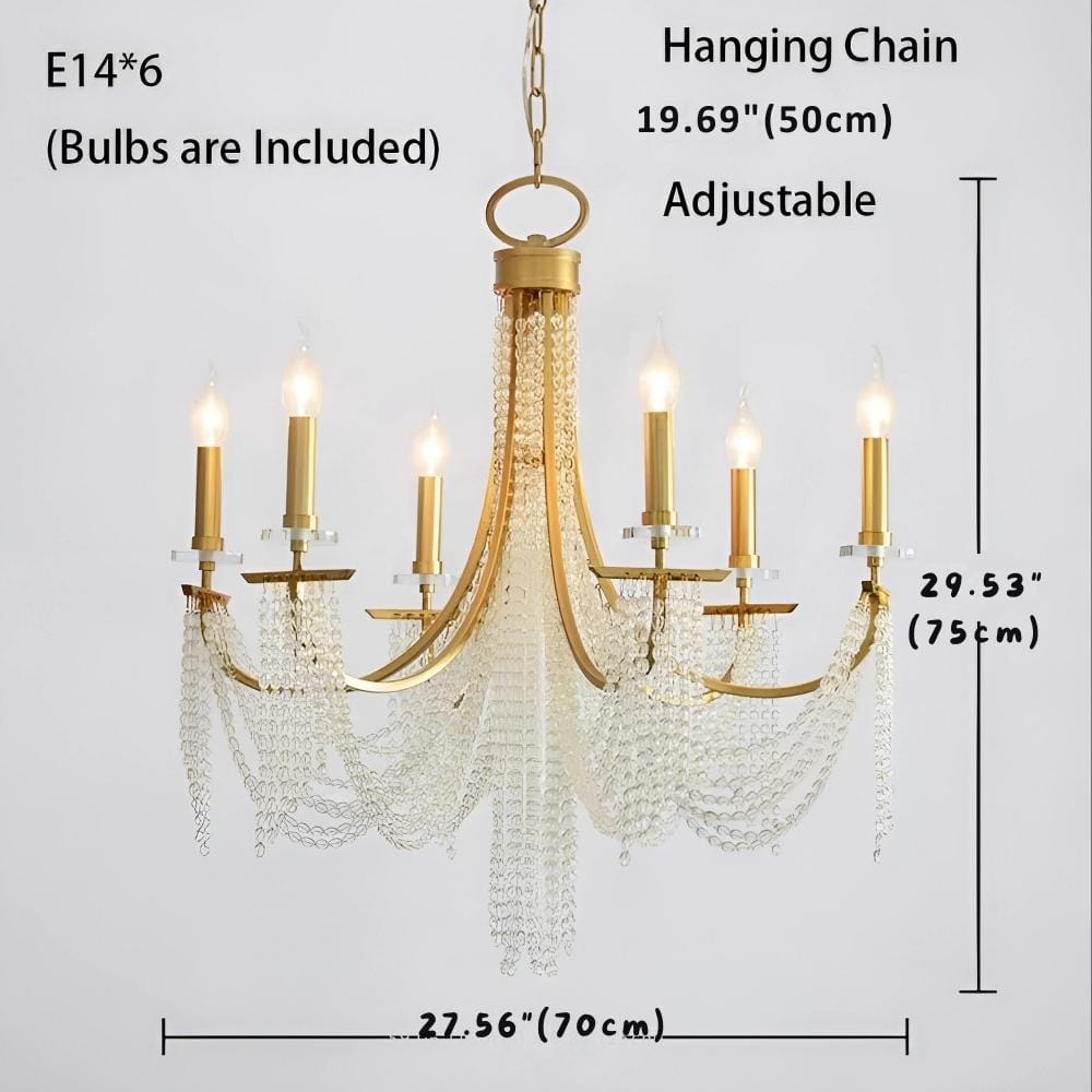 Mikel Candle Crystal Chandelier Modern Chandelier