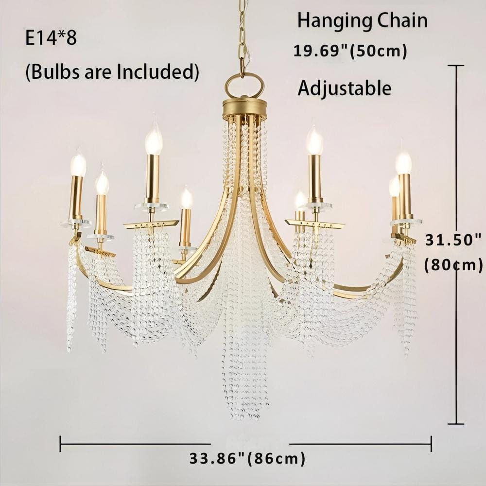 Mikel Candle Crystal Chandelier Modern Chandelier