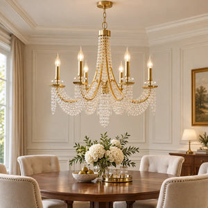 Mikel Candle Crystal Chandelier Gold / 5 / Warm White 3000K Modern Chandelier