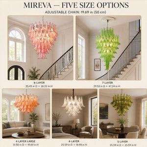 Mireva Tiered Glass Chandelier Modern Chandelier