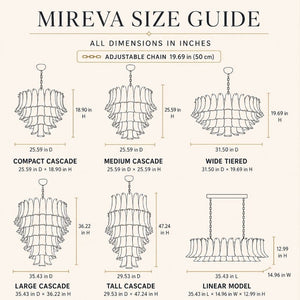 Mireva Tiered Glass Chandelier Modern Chandelier
